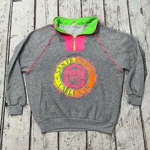 Vintage San Francisco Cable Car Travel Destination Tourism 1980s Sweatshirt